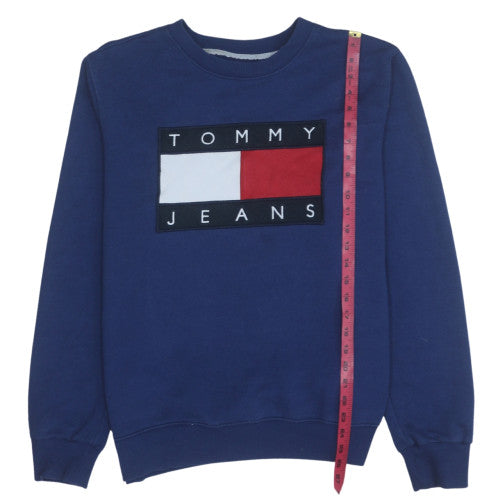 Mens UK Size XL Tommy Jeans Blue Pullover Sweatshirt