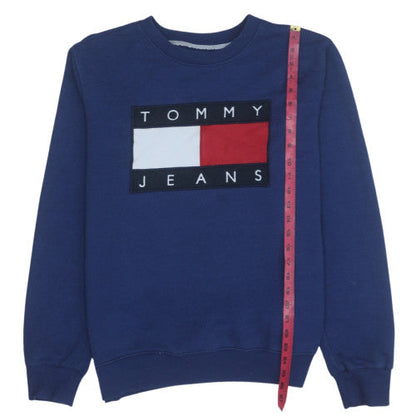 Mens UK Size XL Tommy Jeans Blue Pullover Sweatshirt