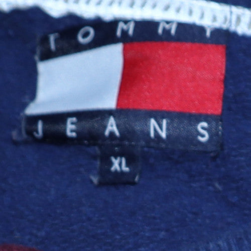 Mens UK Size XL Tommy Jeans Blue Pullover Sweatshirt