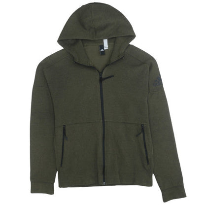 Mens UK Size S adidas Green Full Zip Hoodie