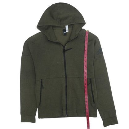 Mens UK Size S adidas Green Full Zip Hoodie