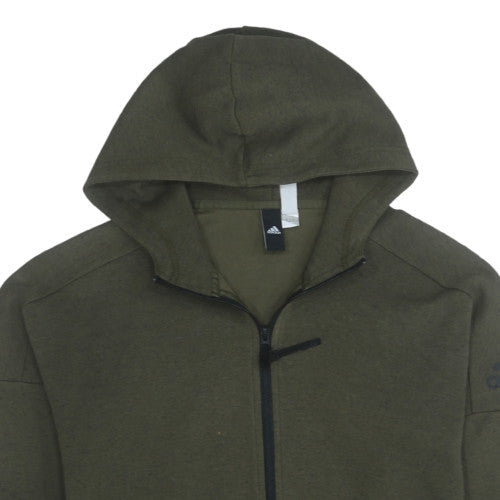 Mens UK Size S adidas Green Full Zip Hoodie