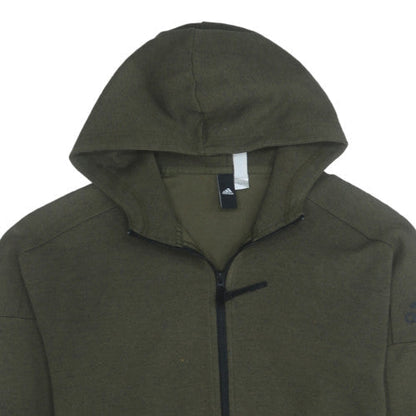 Mens UK Size S adidas Green Full Zip Hoodie