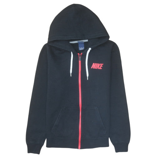 Womens UK Size M Nike Black Full Zip Hoodie