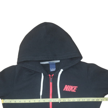 Womens UK Size M Nike Black Full Zip Hoodie