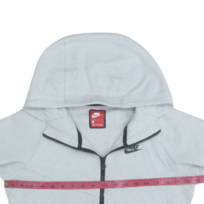 Womens UK Size S Nike Grey Full Zip Hoodie