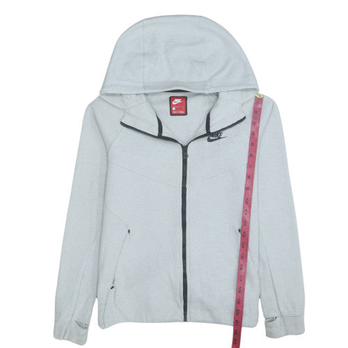 Womens UK Size S Nike Grey Full Zip Hoodie