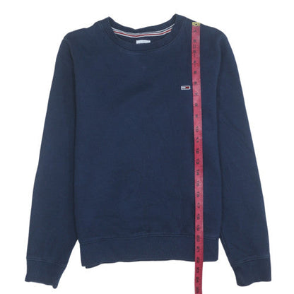 Mens UK Size S Tommy Jeans Blue Pullover Sweatshirt