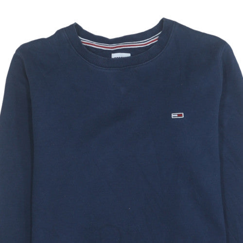 Mens UK Size S Tommy Jeans Blue Pullover Sweatshirt