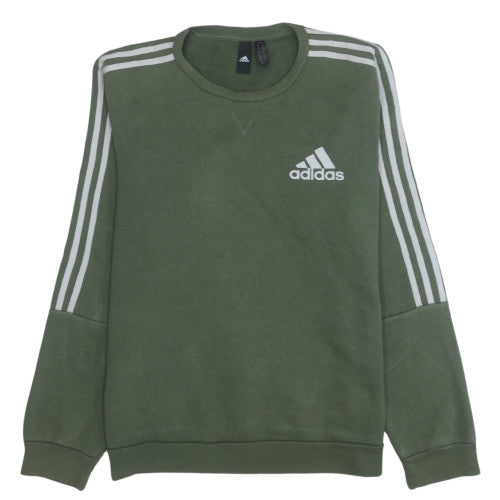 Mens UK Size M Adidas Green Pullover Sweatshirt