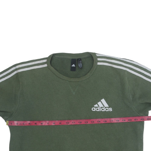 Mens UK Size M Adidas Green Pullover Sweatshirt
