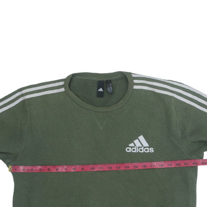 Mens UK Size M Adidas Green Pullover Sweatshirt