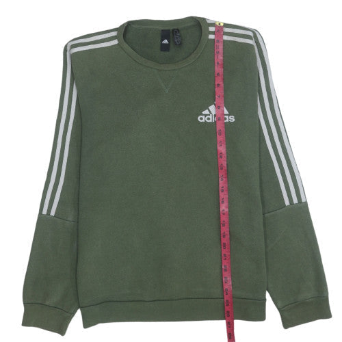 Mens UK Size M Adidas Green Pullover Sweatshirt
