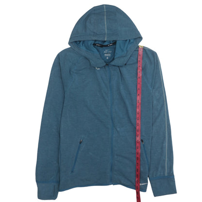 Mens UK Size L Nike Blue Full Zip Hoodie