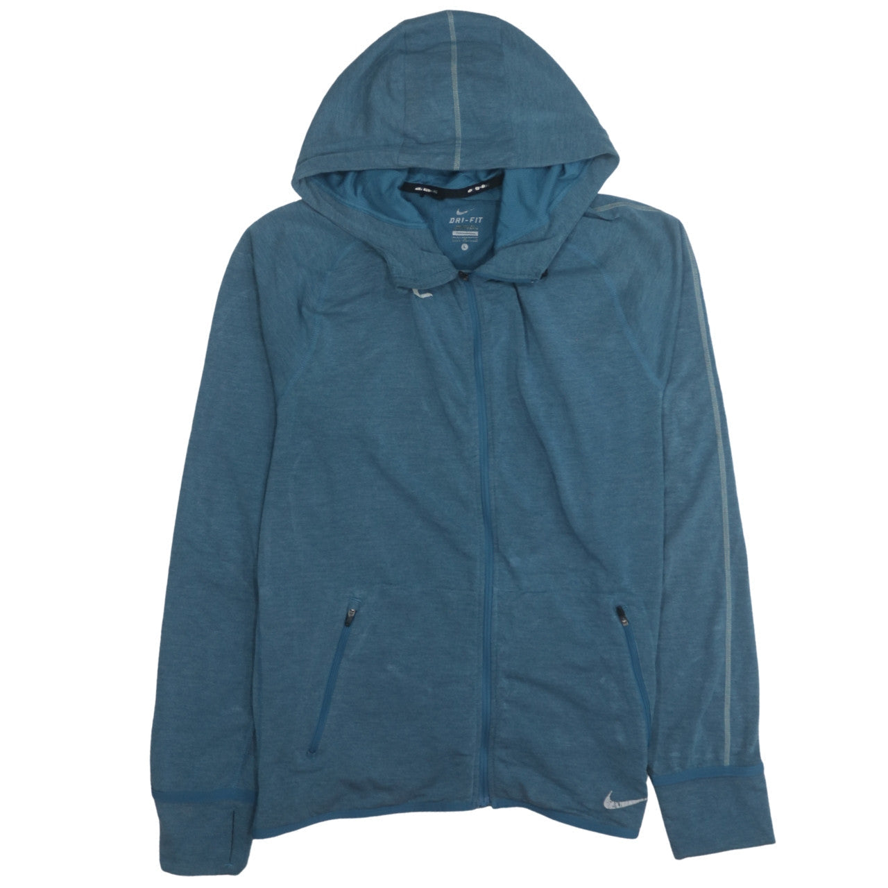 Mens UK Size L Nike Blue Full Zip Hoodie