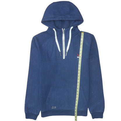 Mens UK Size XL Diesel Blue 1/2 Zip Hoodie