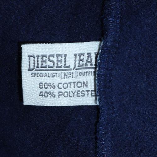 Mens UK Size XL Diesel Blue 1/2 Zip Hoodie