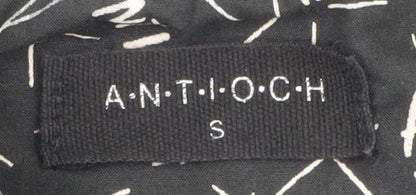 Antioch Men's Black Cotton Hooded Parka Jacket Size S