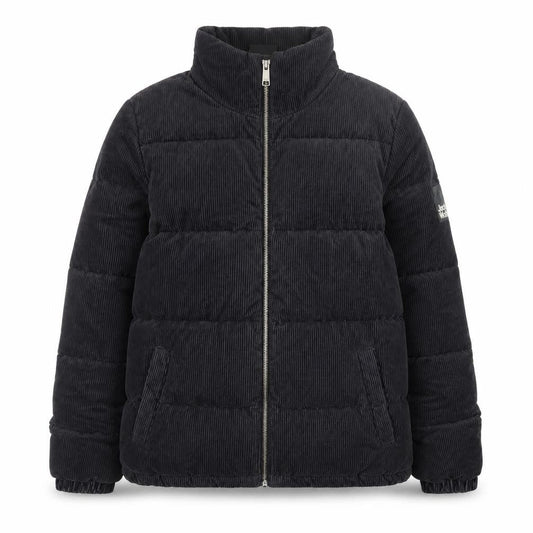 Jack Wolfskin Women Black Corduroy Puffer Jacket Size 10/12