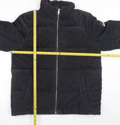 Jack Wolfskin Women Black Corduroy Puffer Jacket Size 10/12