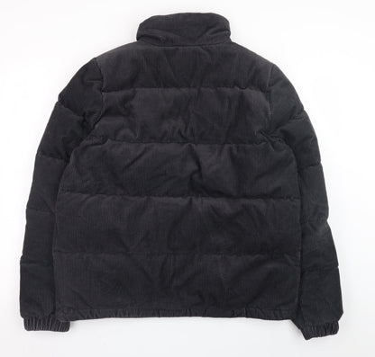 Jack Wolfskin Women Black Corduroy Puffer Jacket Size 10/12