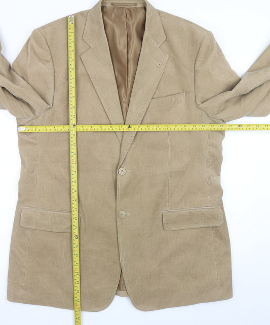 Cedarwood State Men's Beige Corduroy Blazer Jacket 42 in Regular