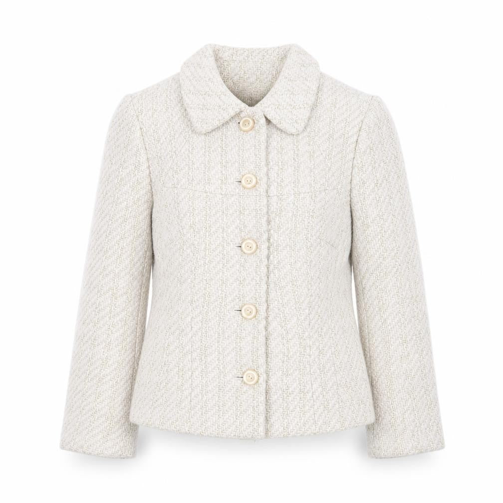Noa Noa Women's Beige Tweed Button Blazer Jacket XS