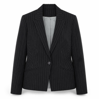 Next Women’s Black Pinstripe Blazer Size 14 Classic Work Jacket
