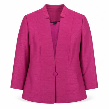 Jacques Vert Women's Pink Blazer Jacket Size 8 Formal 3/4 Sleeve