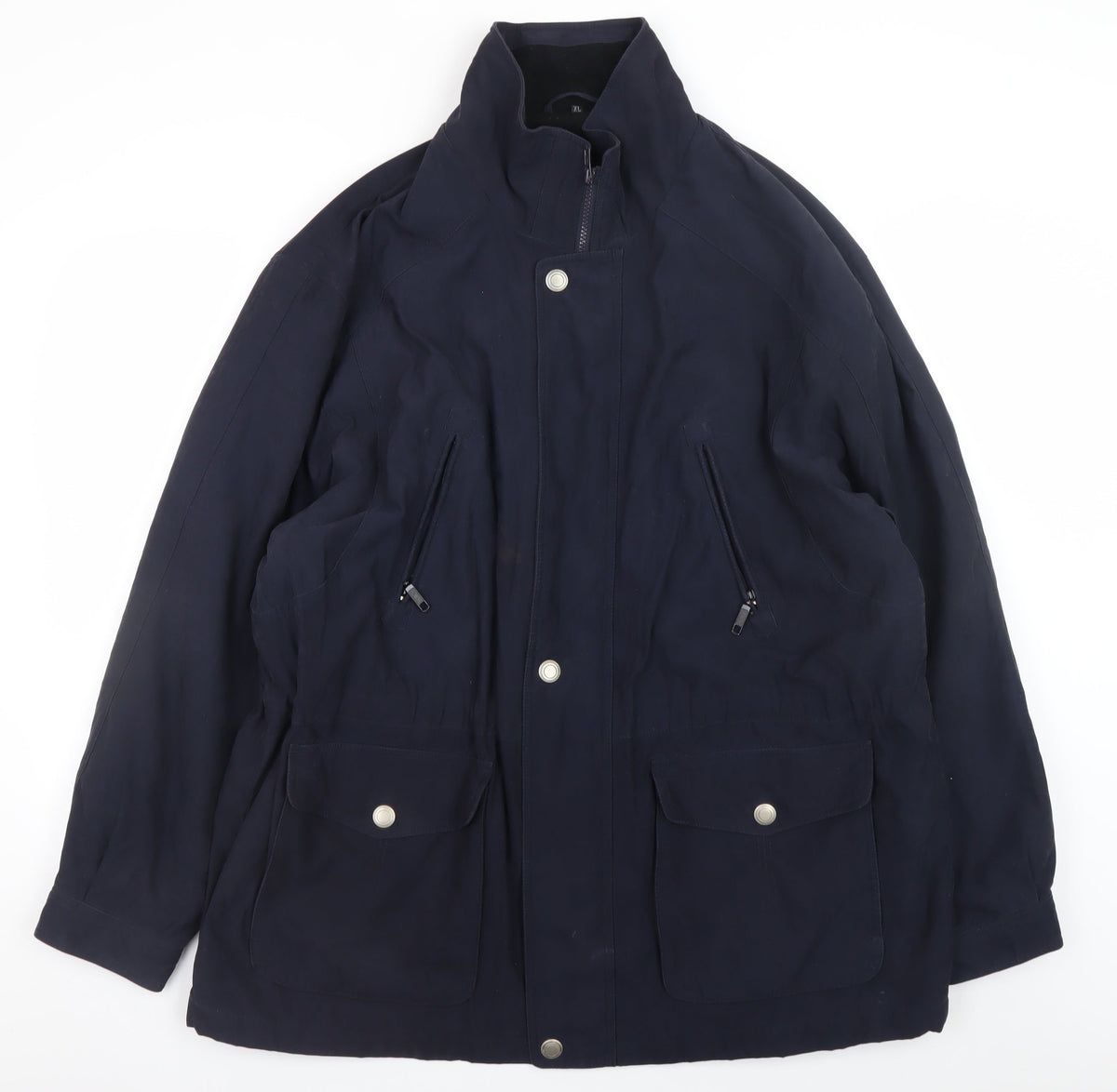 BHS Men’s Blue XL Parka Jacket Polyester Nylon Water Resistant