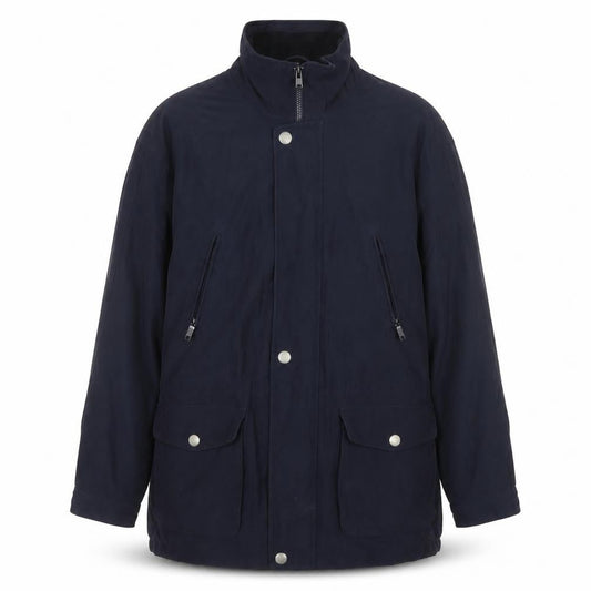 BHS Men’s Blue XL Parka Jacket Polyester Nylon Water Resistant