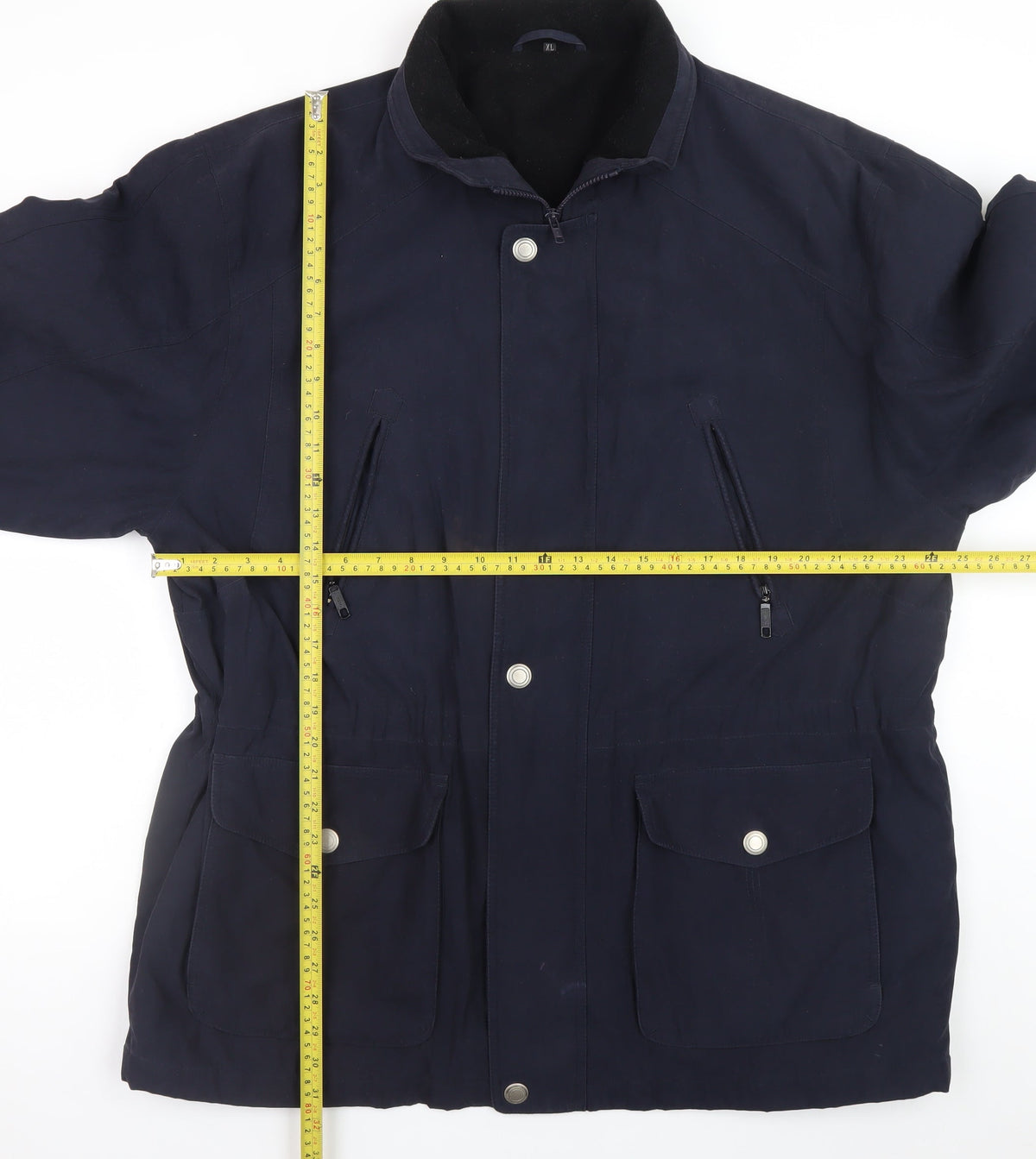 BHS Men’s Blue XL Parka Jacket Polyester Nylon Water Resistant