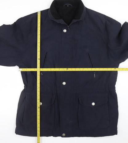 BHS Men’s Blue XL Parka Jacket Polyester Nylon Water Resistant