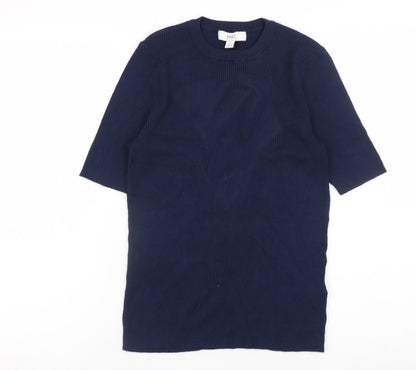 Marks and Spencer Women's Blue Medium Knit Pullover Jumper