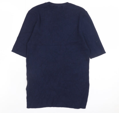 Marks and Spencer Women's Blue Medium Knit Pullover Jumper