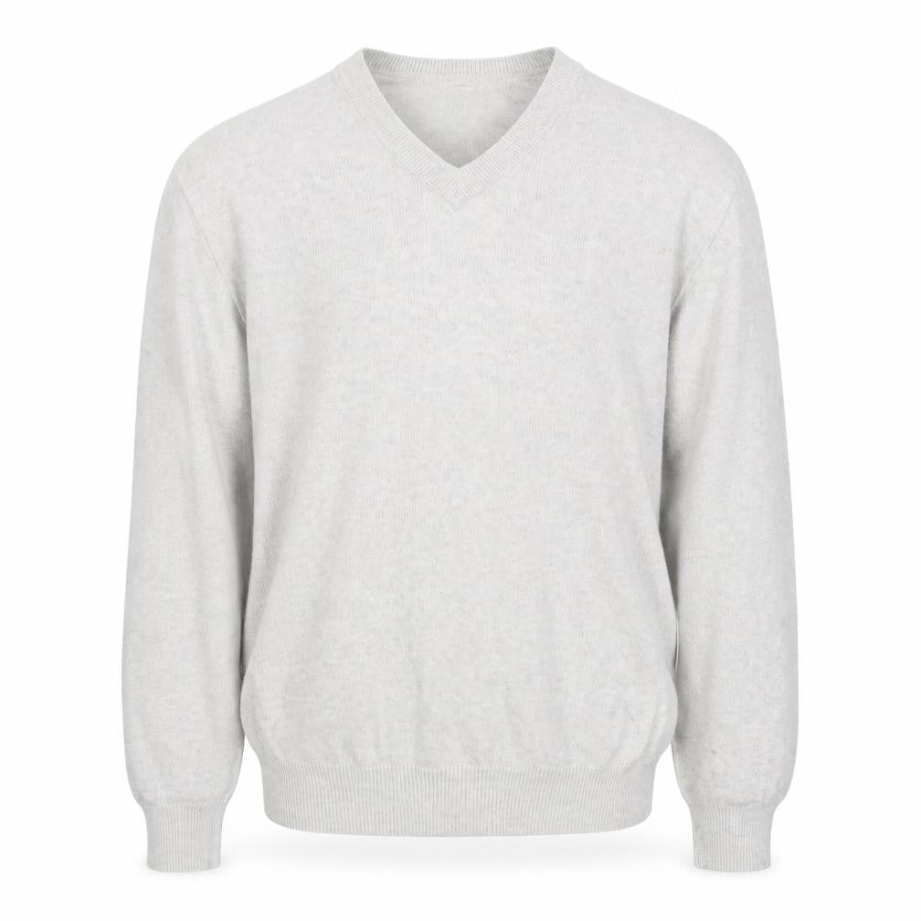 Gap Men’s Grey V-Neck Cotton Blend Pullover Jumper Size M