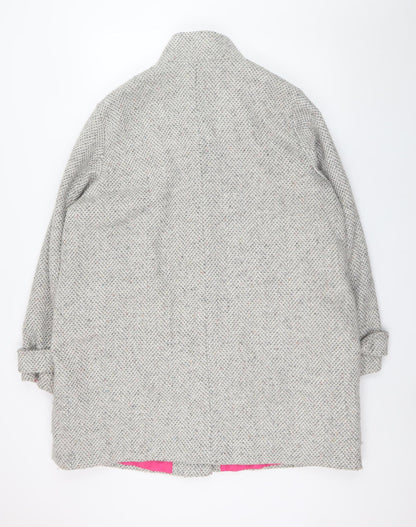 Next Women’s Grey Tweed Wool Blend Coat Size 20 Classic Overcoat