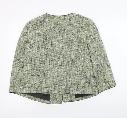 Precis Petite Women’s Green Tweed Classic Blazer Size 16