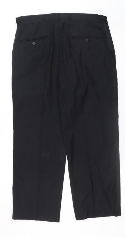 Taylor & Wright Men's Black 34R Dress Pants Formal Trousers