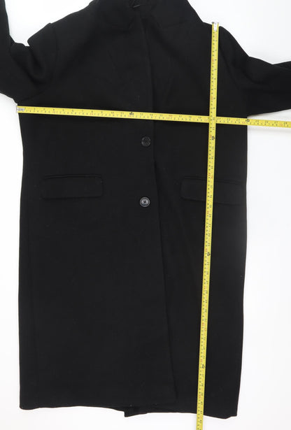 Marks and Spencer Women's Black Long Overcoat Size 18
