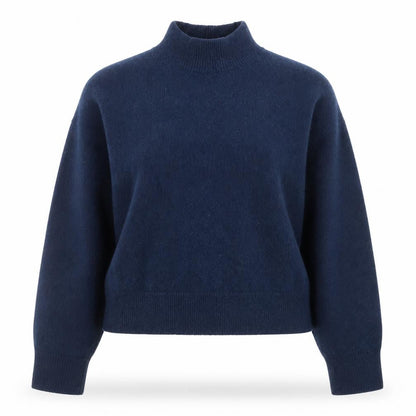 & Other Stories Women Blue Mock Neck Pullover Jumper Size 12