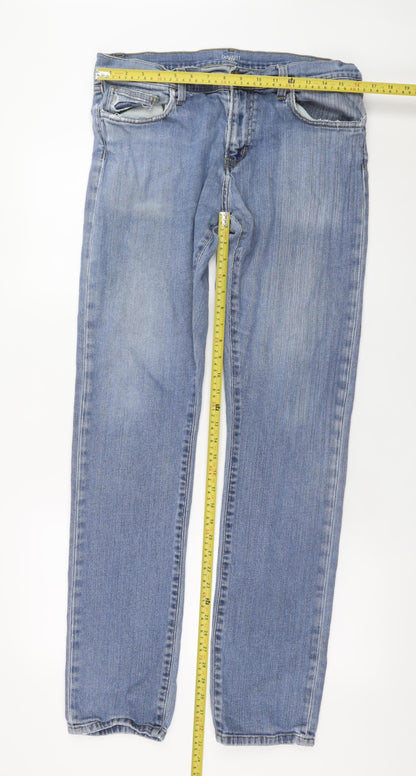 Carhartt Men Blue Rebel Pant 34x34 Slim Straight Denim Jeans