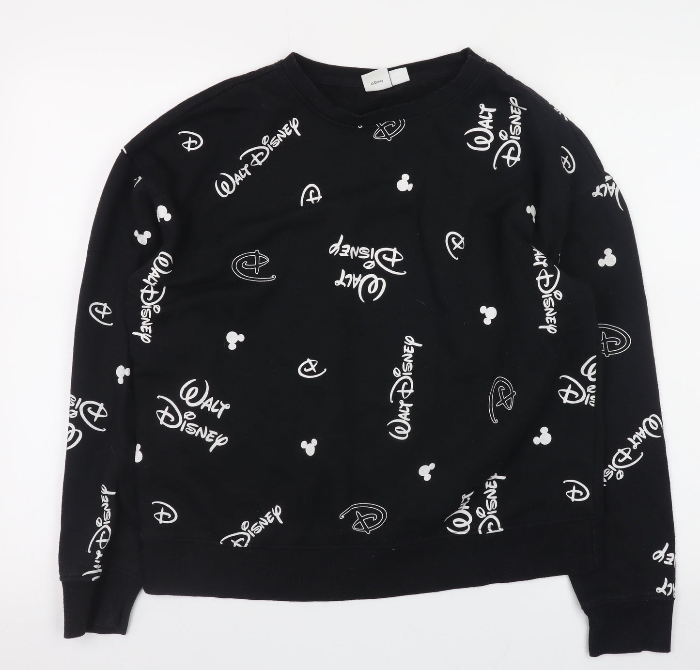 Womens UK Size 10/12 Disney Black Pullover Sweatshirt
