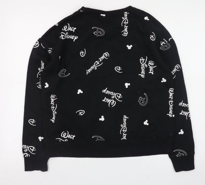 Womens UK Size 10/12 Disney Black Pullover Sweatshirt