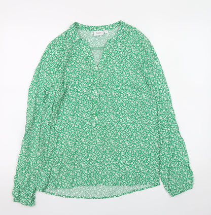 Womens UK Size S Saint Tropez Green Tunic Blouse