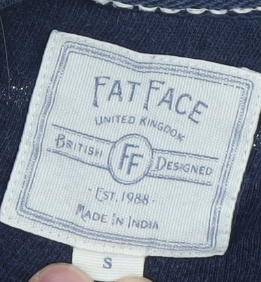 Womens UK Size S Fat Face Blue Pullover Sweatshirt