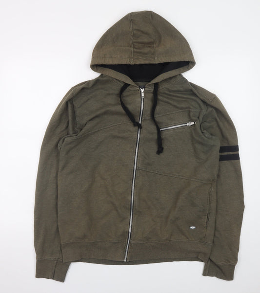 Mens UK Size XL Metronaut Green Full Zip Hoodie