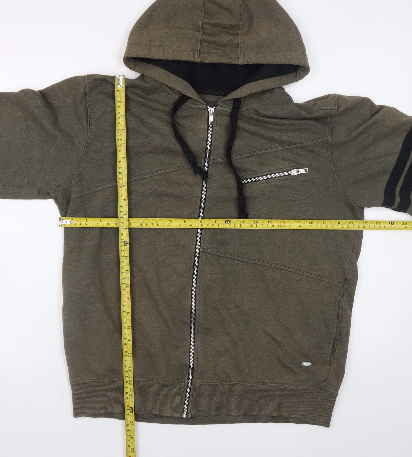 Mens UK Size XL Metronaut Green Full Zip Hoodie