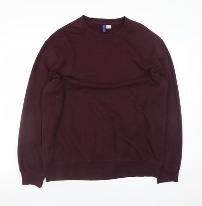 Mens UK Size L H&M Brown Pullover Sweatshirt