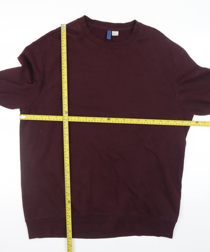 Mens UK Size L H&M Brown Pullover Sweatshirt